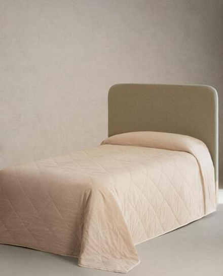 ZARA HOME ДЕТСКОЕ ОДЕЯЛО В ПОЛОСКУ, КОРИЧНЕВЫЙ