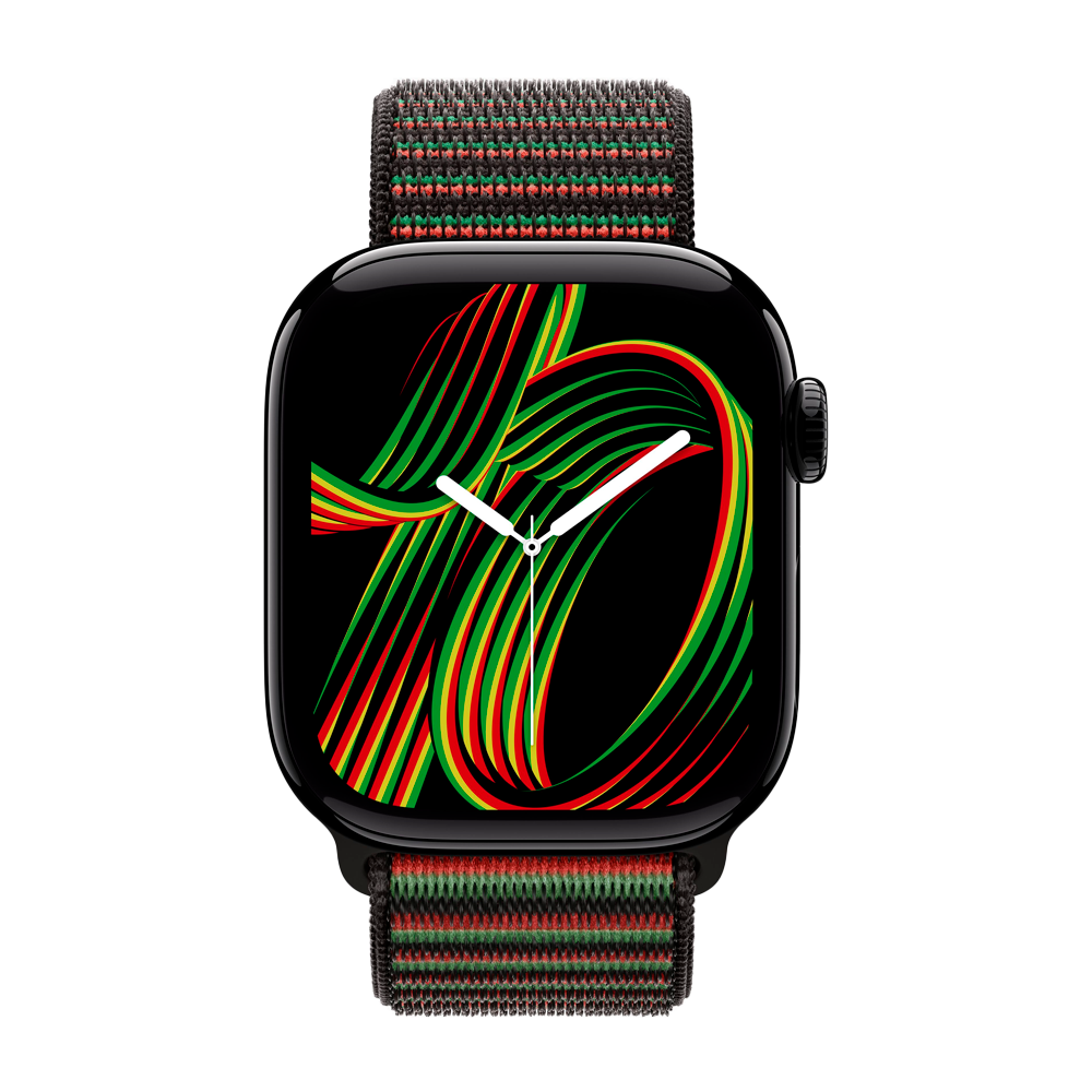Умные часы Apple Watch Series 11 GPS, 42mm, Jet Black Aluminium Case with Black Unity Sport Loop
