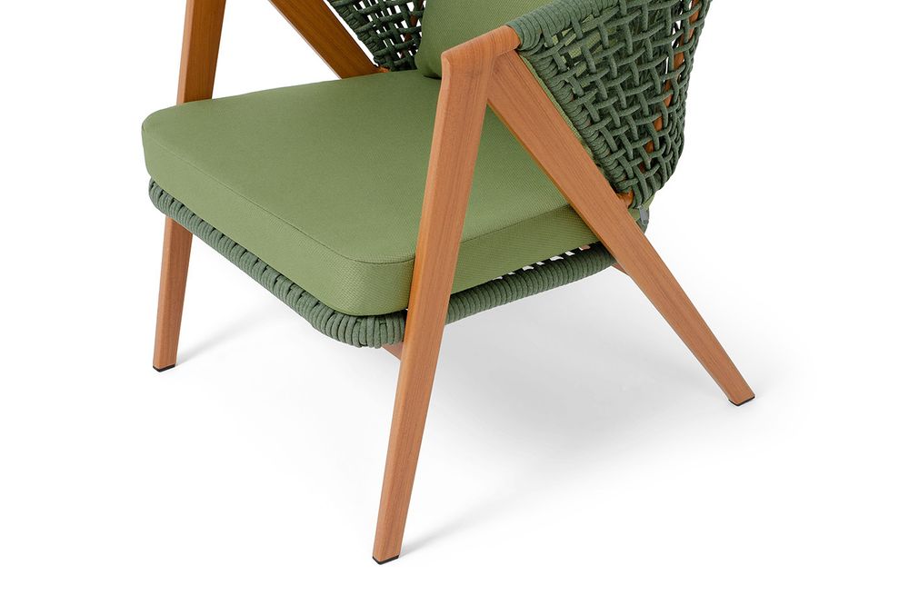 "Амстердам" кресло из искусственного ротанга, цвет зеленый