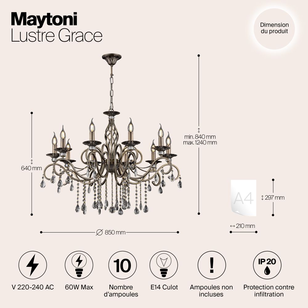 Люстра Maytoni RC247-PL-10-R