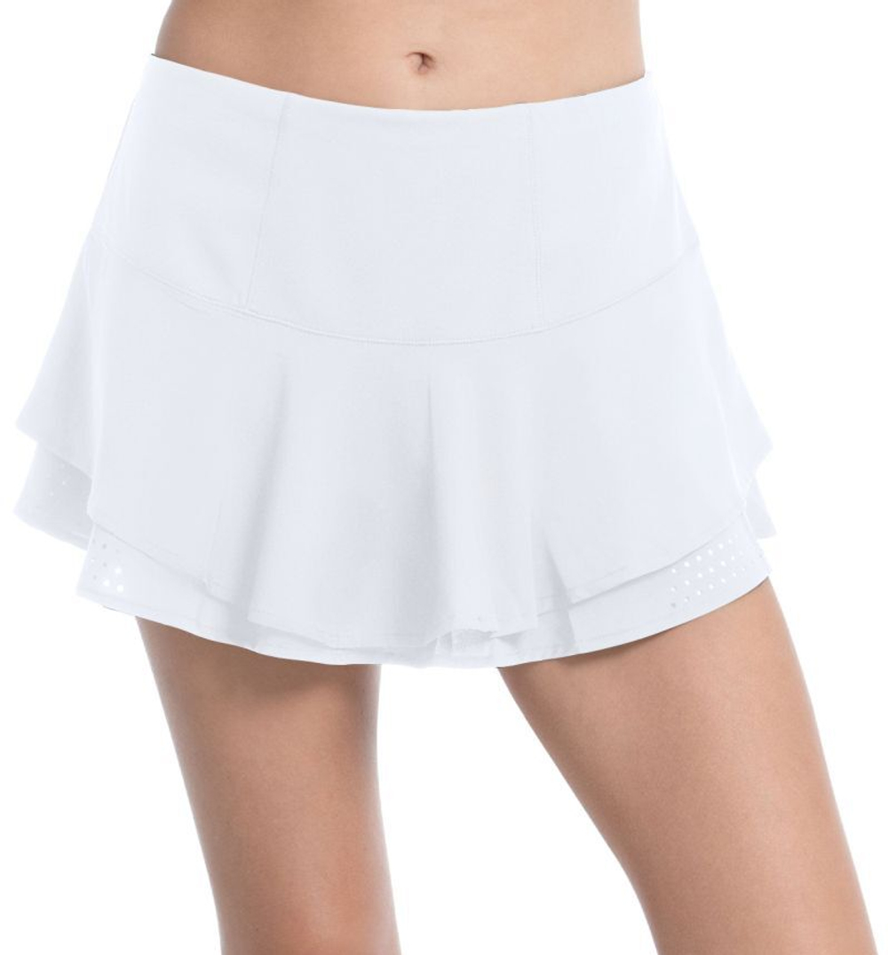 Теннисная юбка Lucky in Love Tech Performance Vibrance Skirt - white