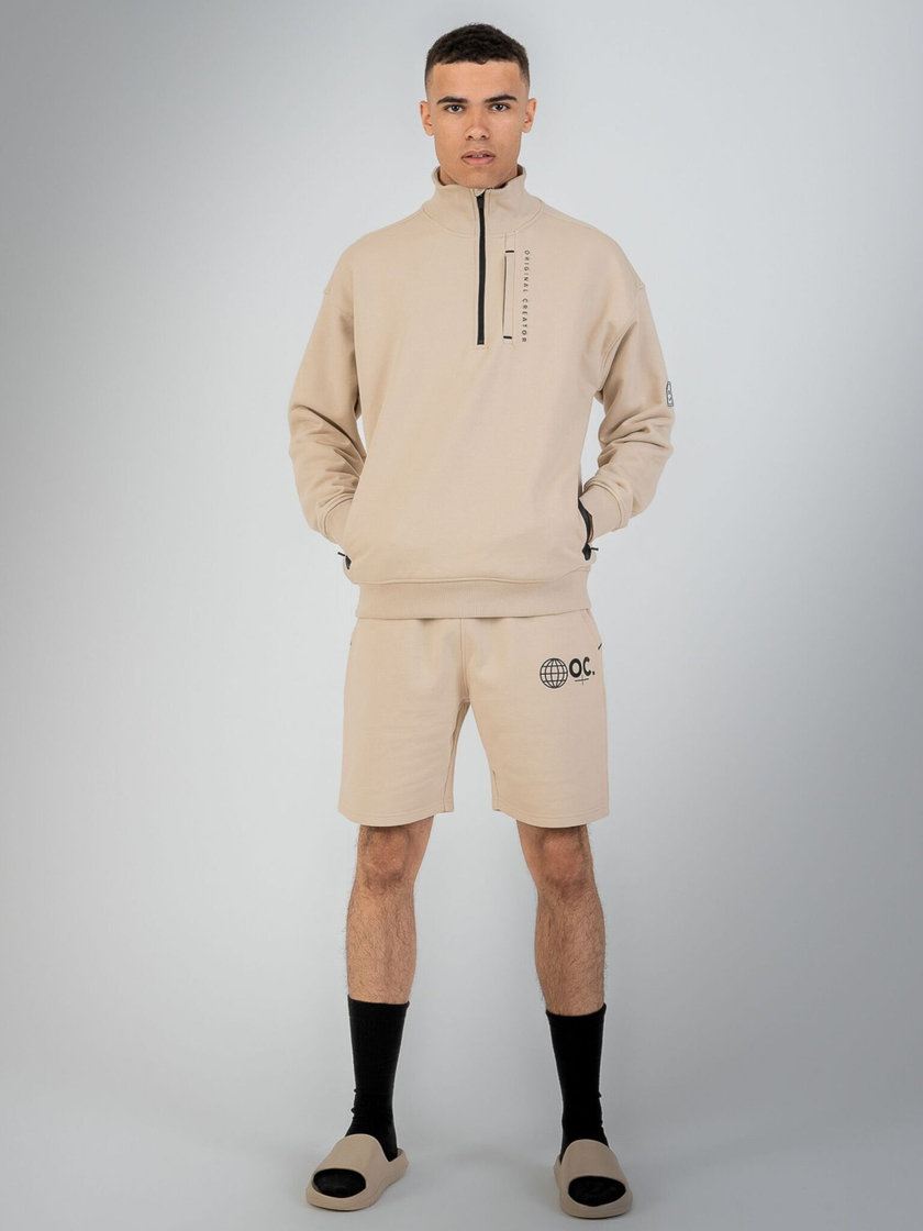 Свитшот с короткой молнией ORIGINAL CREATOR ERROR_404 HALF-ZIP, Бежевый