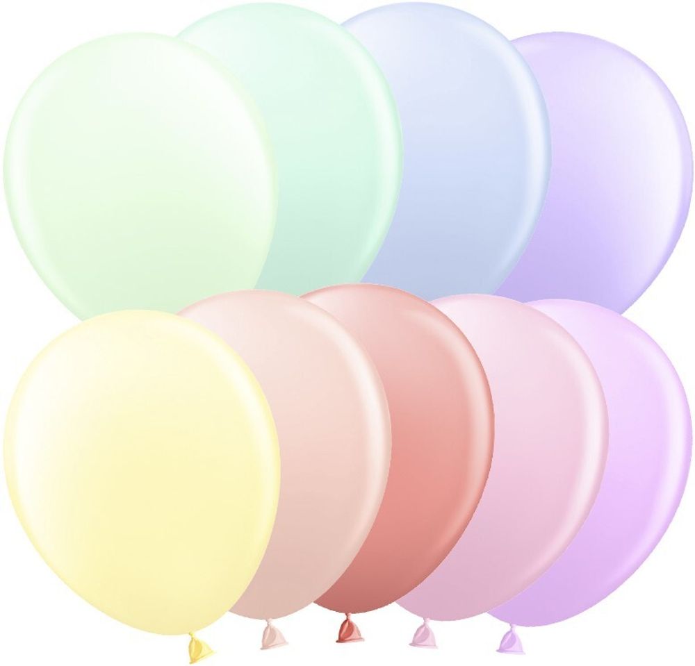 Шар (5''/13 см) Ассорти, макарунс, 100 шт.