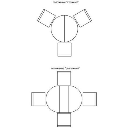Стол «Верди 12А» П4.487.4.06(318.07)