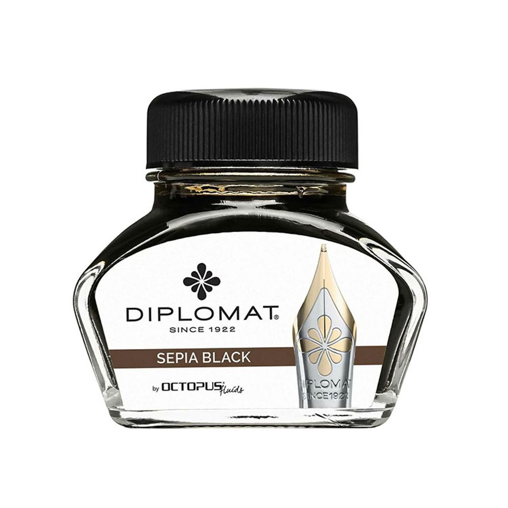 Чернила для перьевой ручки Diplomat Ink-30 sepia черно-коричневые (D41001001)