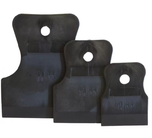 Шпатель резиновый набор 3шт черный  40-60-80мм КЕДР