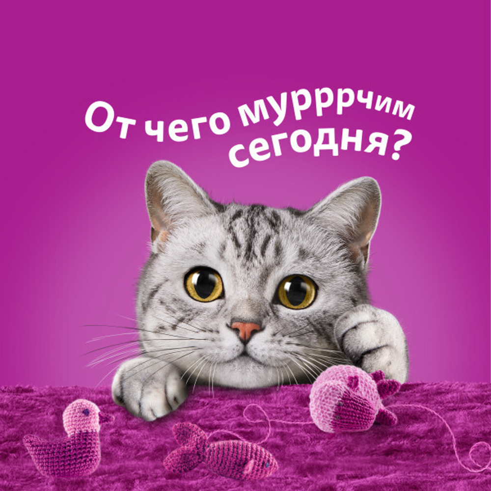 Влажный корм для взрослых кошек Кролик паштет, 75г Whiskas