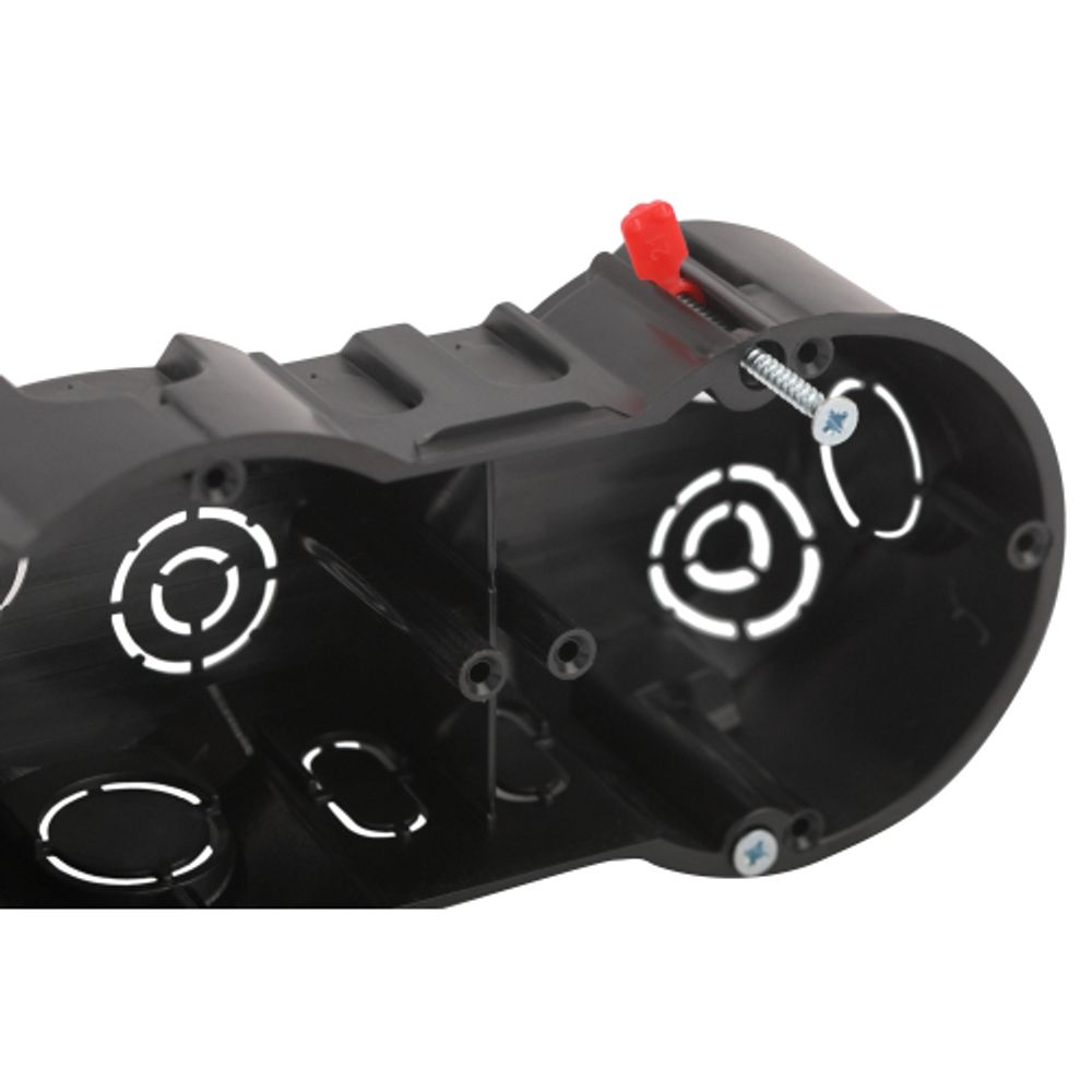 Коробка установочная ЭРА KUP-4-70-45 черная 4х местная 283х70х45мм для полых стен саморезы пластиковые лапки IP30