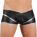 Мужские трусы хипсы под кожу черные с серебристым Cosmos Colors BS30BS