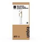 Держатель-органайзер для туалетной бумаги bellwood, белый/натуральное дерево