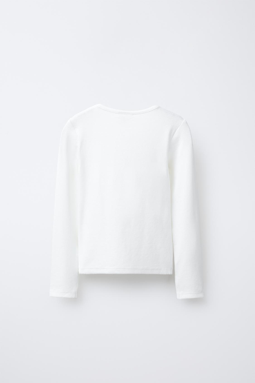 ZARA ОДНОТОННАЯ ФУТБОЛКА С МОДАЛОМ, БЕЛЫЙ