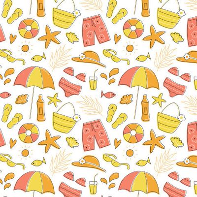 Летний пляжный принт Summer Pattern