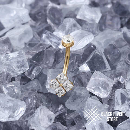 Банан Quadruple Crystal PVD Yellow