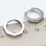 Ювелирные швензы Конго с родиевым покрытием, размер 17 мм, цена за пару