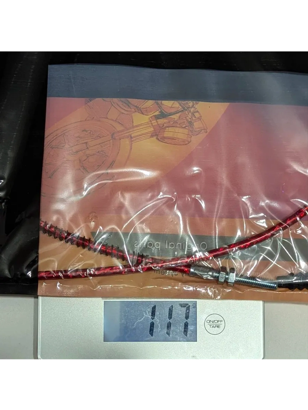 +t Трос сцепления 1000мм (с пружиной) красный