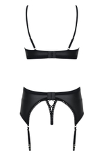 Роскошный комплект белья Redella со шнуровками (Размер: S-M) (Цвет: черный)