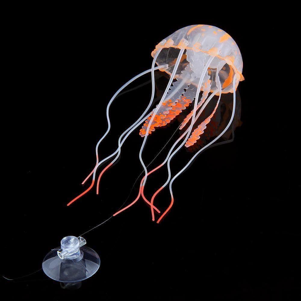 Decor 076 Силиконовая Медуза Малая, Оранжевая 5*15 см Decor 076 Силиконовая Медуза Малая, Оранжевая 5*15 см