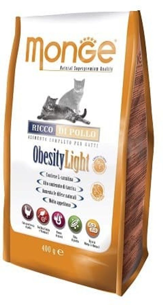 Monge Cat Obesity light корм для кошек низкокалорийный 400 г
