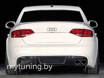 Диффузор заднего бампера V.1 для Audi A4 B8 2007-2012 Sedan Avant