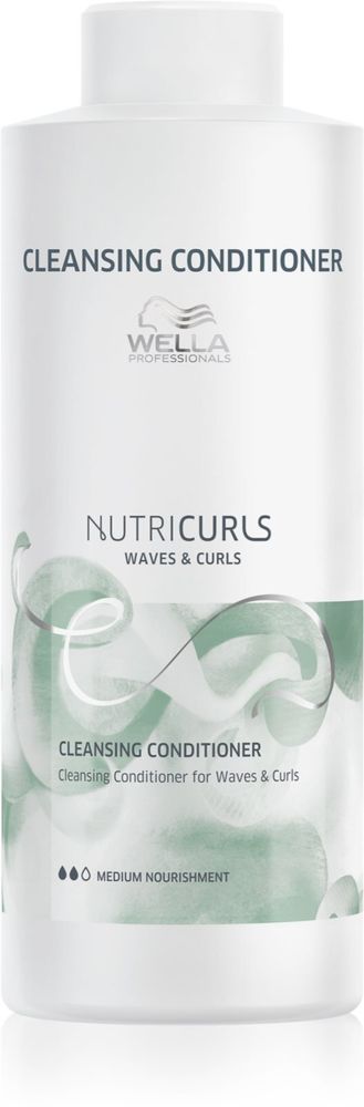 Wella Professionals Nutricurls Waves &amp; Curls - очищающий кондиционер для кудрявых и волнистых волос /   1000  ml  / GTIN 3614227348899