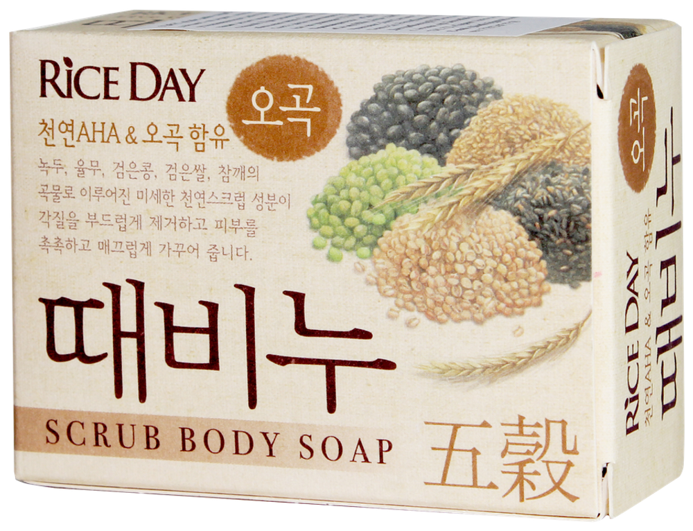 Мыло кусковое CJ Lion Rice Day С экстрактом пяти злаков, 100 г