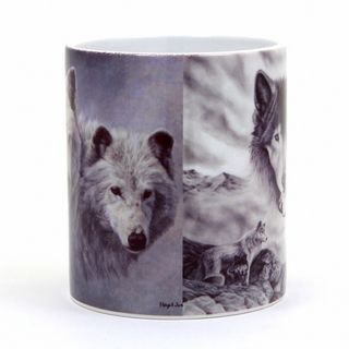Кружка Волк (Пара белых влюблённых волков) (219)
