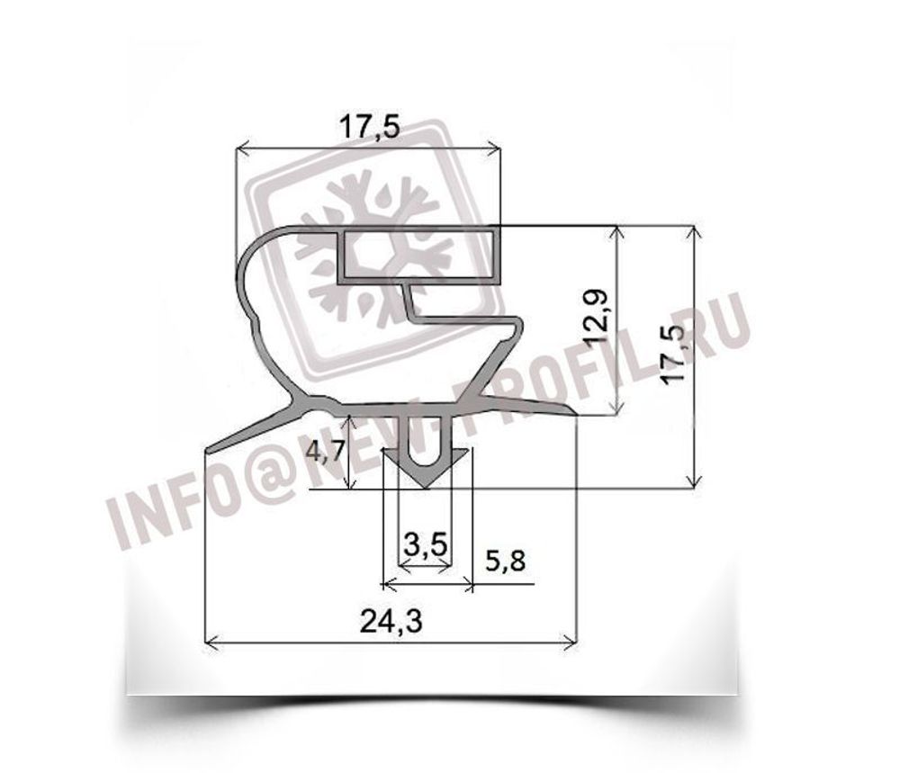 Уплотнитель для стола охлаждаемого Modular TRA3 TN (выдвижной ящик) 433*178 мм по пазу(018 АНАЛОГ)