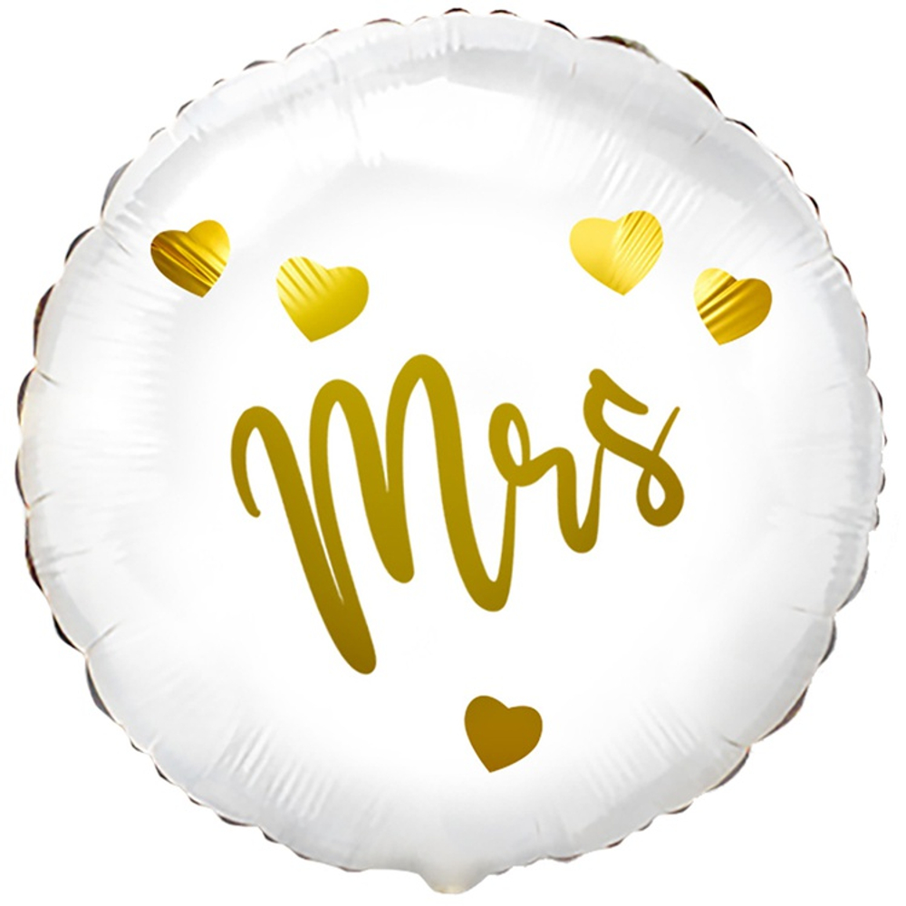 Шар Фольгированный MRS Миссис (Белый)