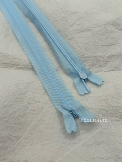 Молния потайная голубая