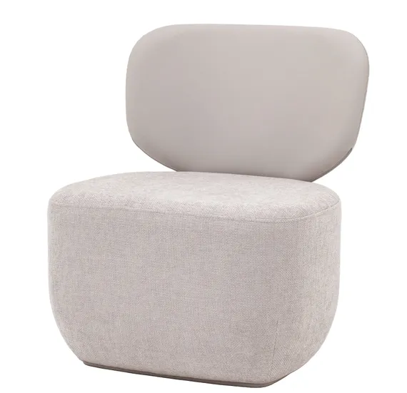 Кресло Torix светло-серое, шенилл и экокожа