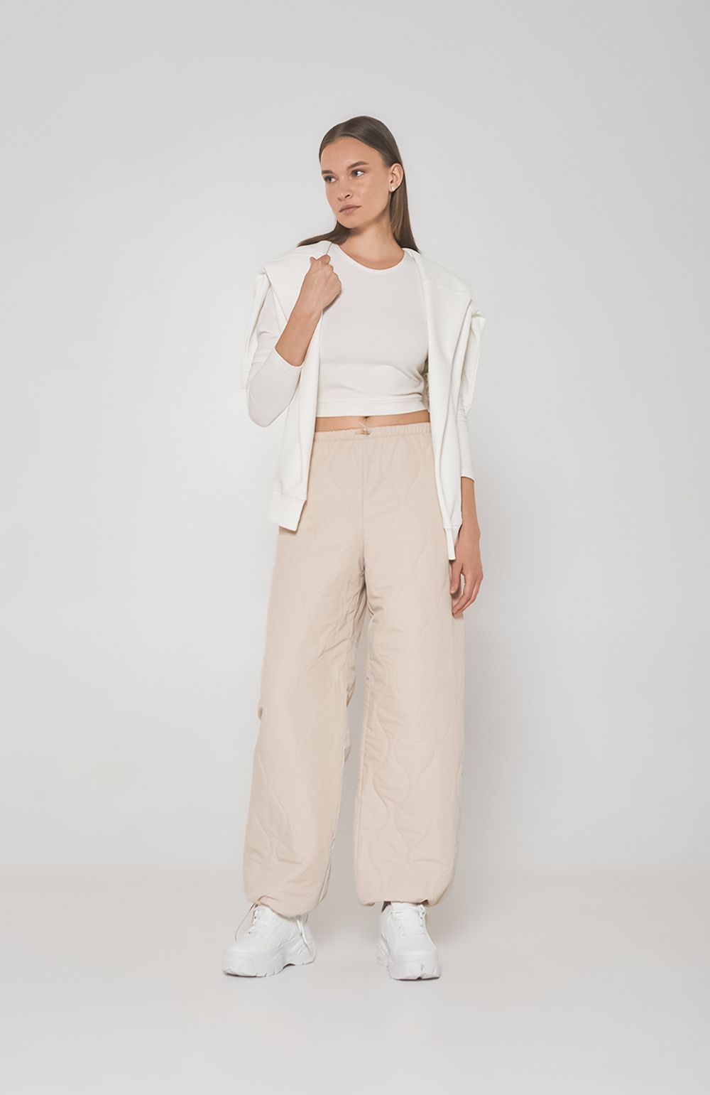 Брюки Alexandra Talalay стёганые AT019 ванильные