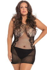 Облегающее коротенькое платье с цветочным принтом (Размер: XL-XXL) (Цвет: голубой)