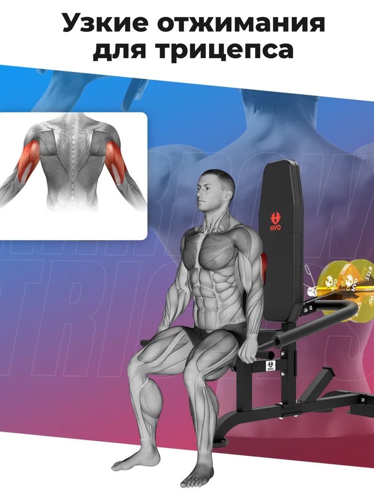 Тренажер для бицепса и трицепса DFC D2003A