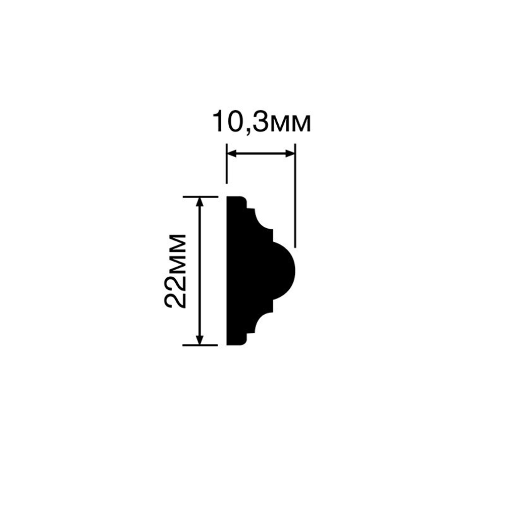 Молдинг Hi Wood D22V1 (22*10,3*2000мм)