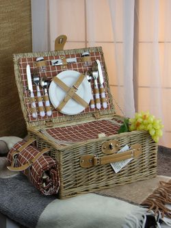 HOLYDAY BASKET Набор для пикника с термосумкой и пледом на 4 персоны