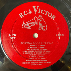 Винтажная виниловая пластинка LP Lecuona Plays Lecuona (Cuba Куба 1958)