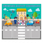 Стенд Переходи дорогу правильно с карманами А4 2400