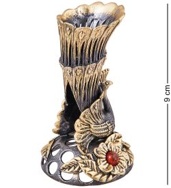 Народные промыслы AM-3909 Подсвечник «Павлин» (латунь, янтарь)