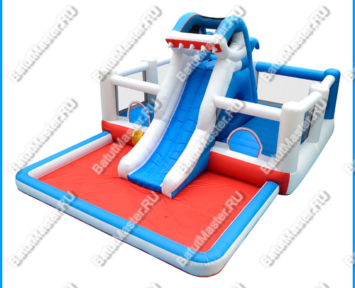 Коммерческий надувной батут "Море счастья" 6,3*4,8*3 м