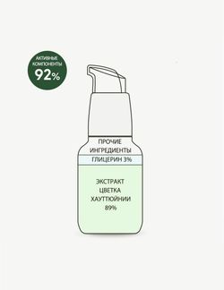 DERMA FACTORY Сыворотка для лица с экстрактом цветка хауттюйнии Houttuynia Cordata 89% Serum  (50 мл)