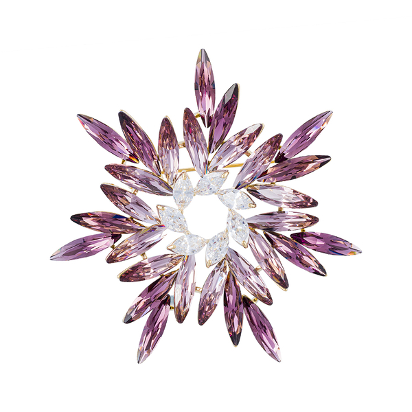 Брошь Fiore Luna ОРЕОЛ Zircon Crystal XR14406A1 V/G