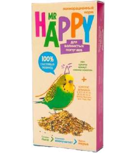 Mr Happy для волнистых попугаев 400гр.