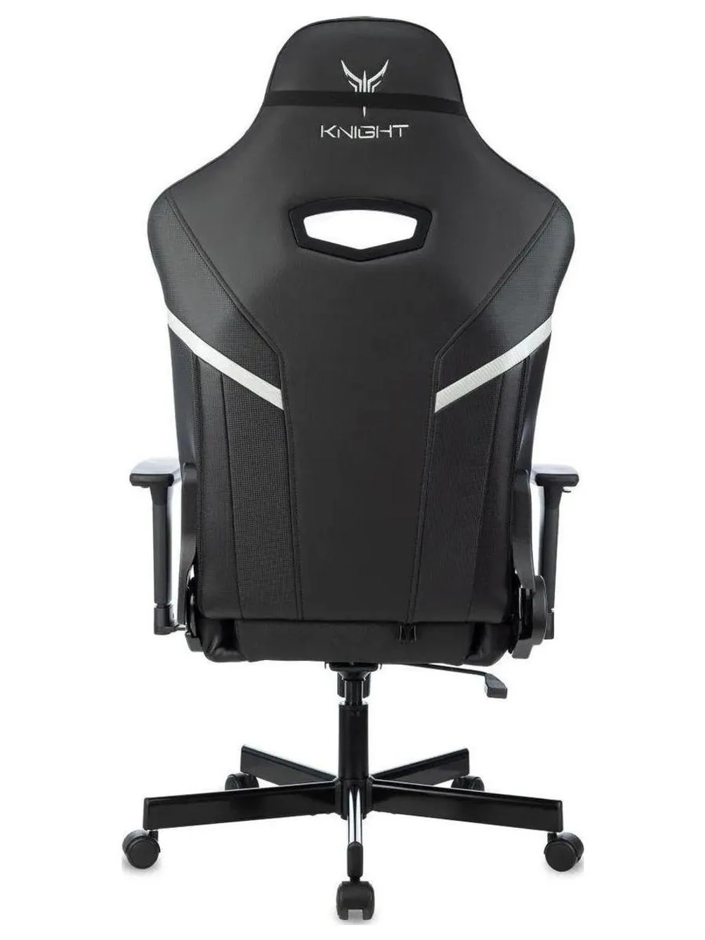 Кресло игровое Knight Thunder 5X черный эко.кожа крестов. металл