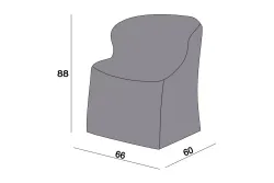 Защитный чехол на стул Милан, цвет серый