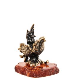 Народные промыслы AM-1910 Фигурка «Эльф» (латунь, янтарь)