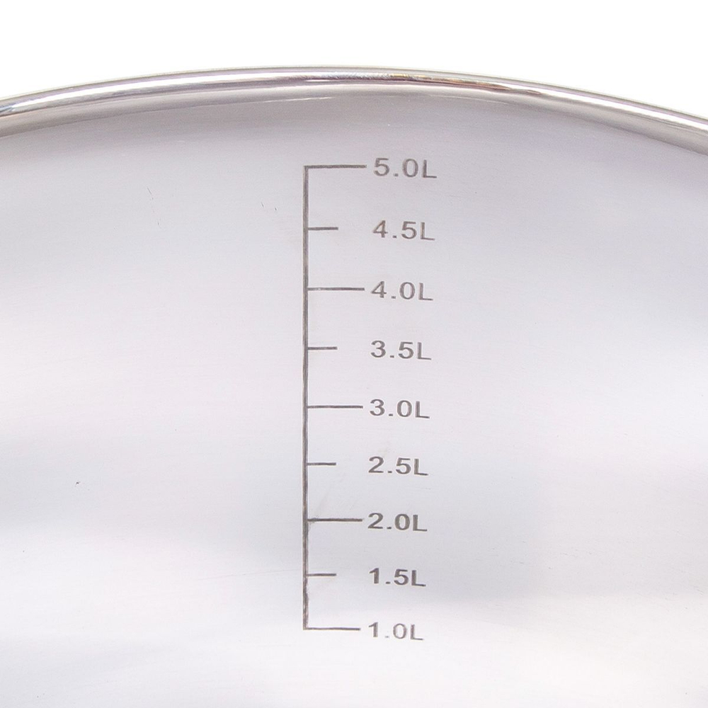 Кастрюля нерж, 6.5 л, с крыш, Daniks, Вена, SD-Т87-24, индукц