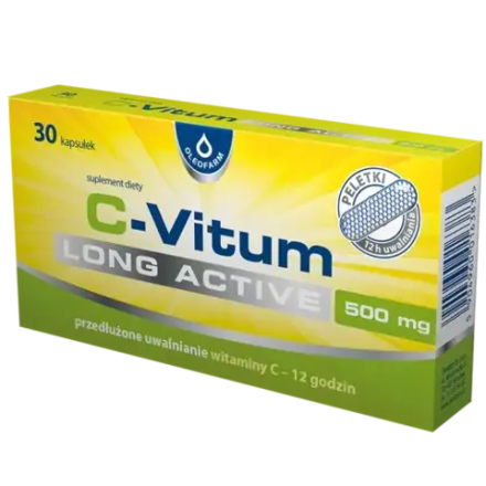 Oleofarm C-Vitum Long Active диетическая добавка, 30 капсул