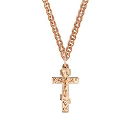 Золотая цепочка с крестиком