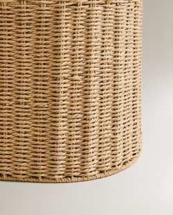 Zara Home Корзина из плетёной бумаги, цвет бежевый, 55.5 см