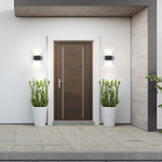 Уличный светодиодный настенный светильник 1х4Вт, 312лм, 3000К, IP54, алюминий, чёрный